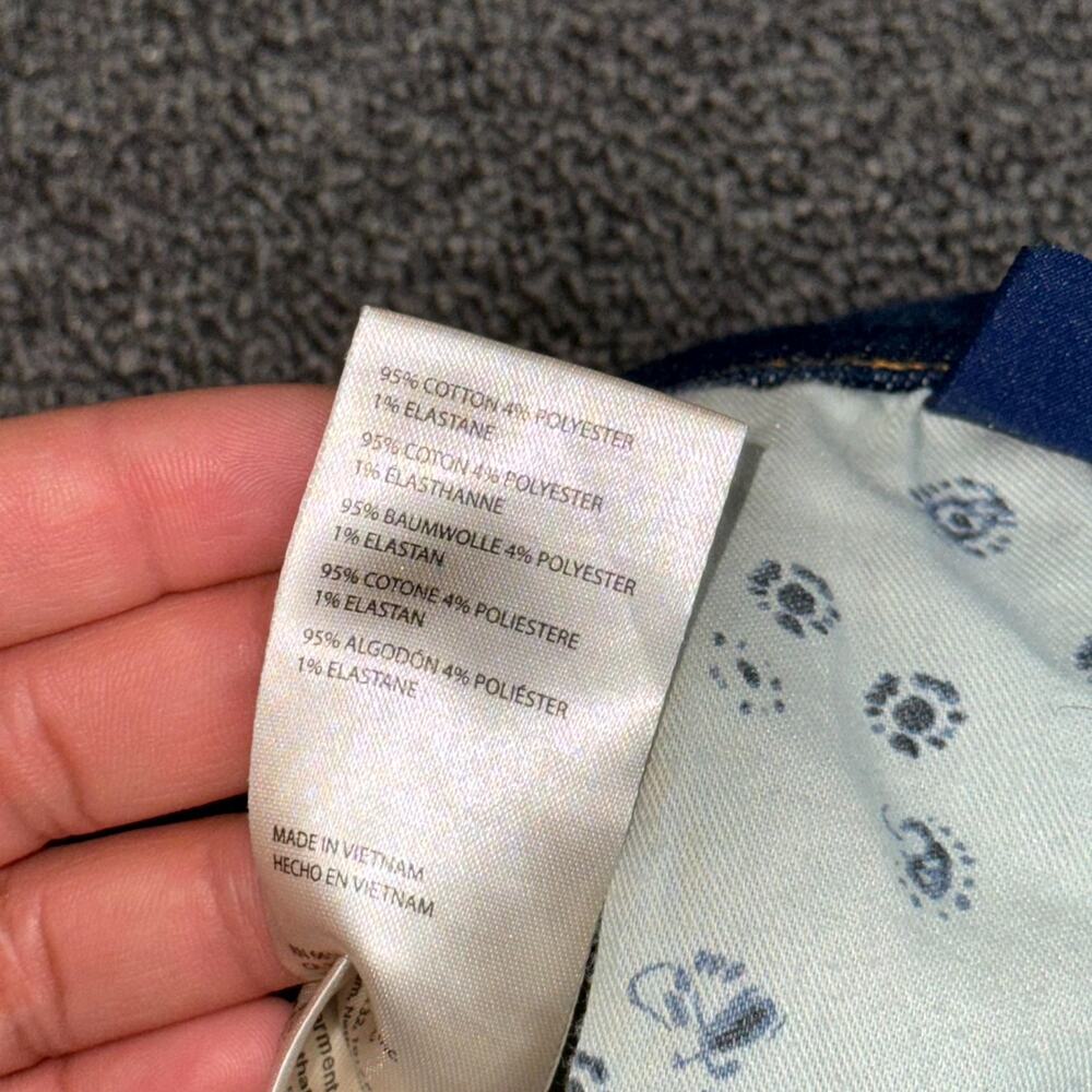 Anthropologie Pilcro The Cigarette Slim Straight Jean Women 27T Blue Frayed Hem - Picture 5 of 8
